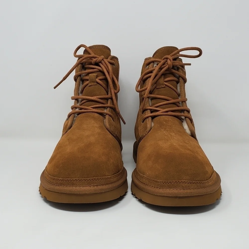 UGG Harkley 1016472 Men’s Chestnut Sheepskin Mid Top Casual Boots Size 5 New